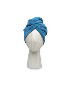 „Malou & Marius" bambukinis galvos rankšluostis - turbanas. Mėlynas