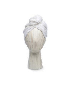 „Malou & Marius" bambukinis galvos rankšluostis - turbanas. Baltas