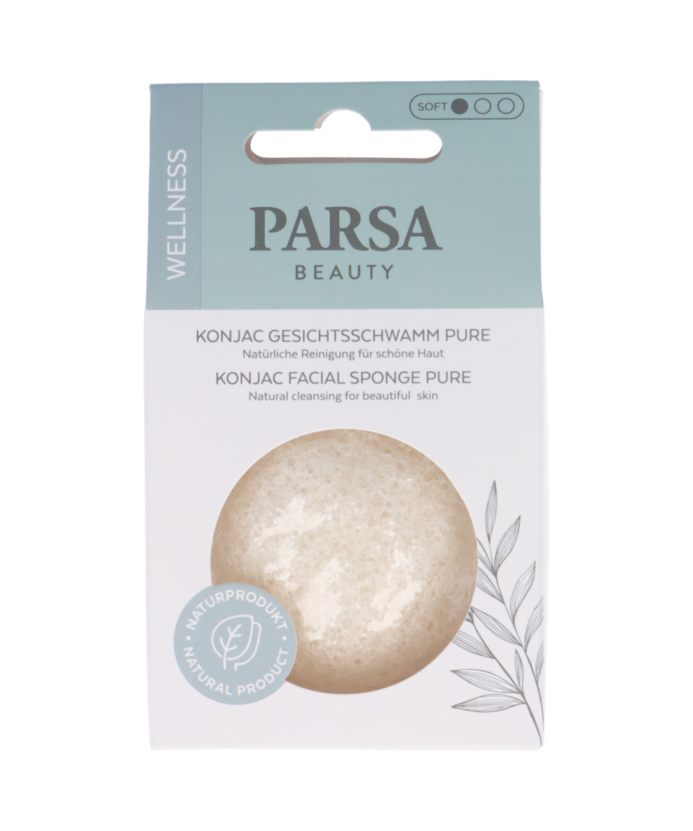 PARSA WELLNESS Konjac Pure veido valymo kempinėlė PARSA WELLNESS Konjac Pure veido valymo kempinėlė