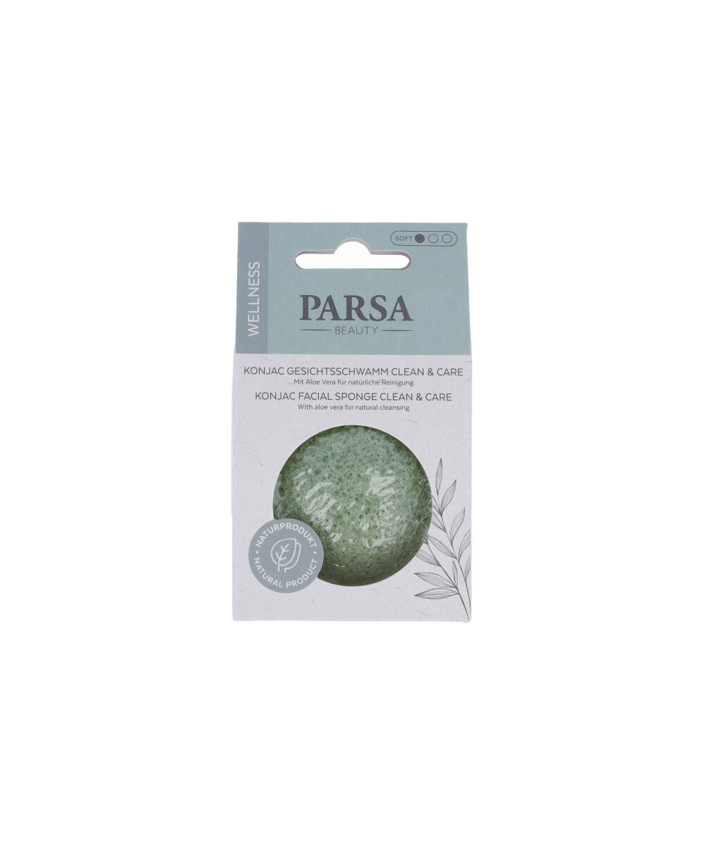 PARSA WELLNESS Konjac Aloe vera veido valymo kempinėlė PARSA WELLNESS Konjac Aloe vera veido valymo kempinėlė