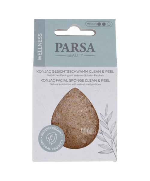 PARSA WELLNESS Konjac Clean & Peel veido valymo kempinėlė