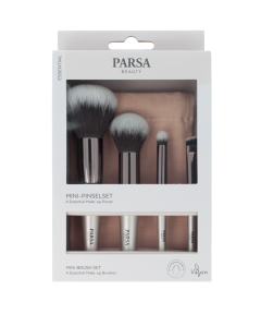 PARSA ESSENTIAL mini šepetėlių rinkinys su krepšelius