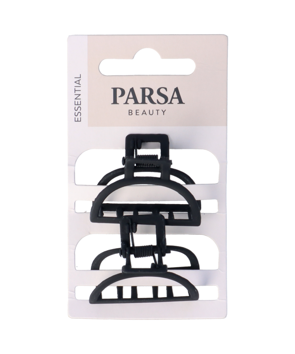 PARSA ESSENTIAL plaukų žnyplės, metalinės, matinė juoda sp., 2vnt. PARSA ESSENTIAL plaukų žnyplės, metalinės, matinė juoda sp., 2vnt.