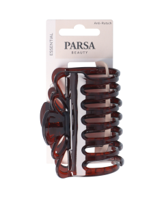 PARSA ESSENTIAL plaukų žnyplės su neslystančiu silikonu, ruda sp.