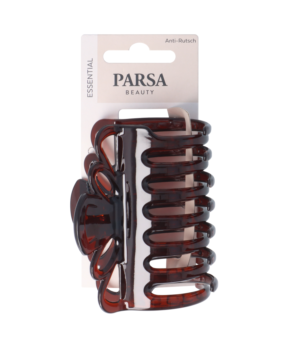 PARSA ESSENTIAL plaukų žnyplės su neslystančiu silikonu, ruda sp. PARSA ESSENTIAL plaukų žnyplės su neslystančiu silikonu, ruda sp.