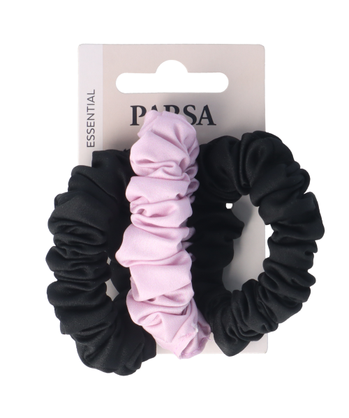 PARSA ESSENTIAL satininės plaukų gumytės, įvairiaspalvė, 3 vnt.
