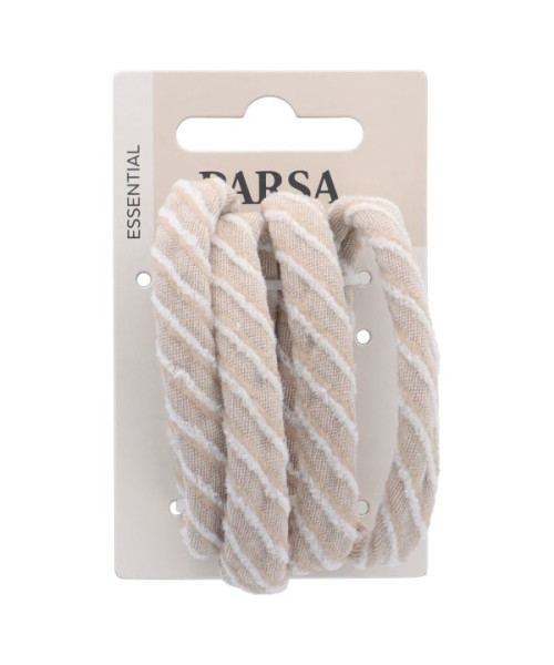 PARSA ESSENTIAL plaukų gumytės, smėlio sp., 4 vnt.
