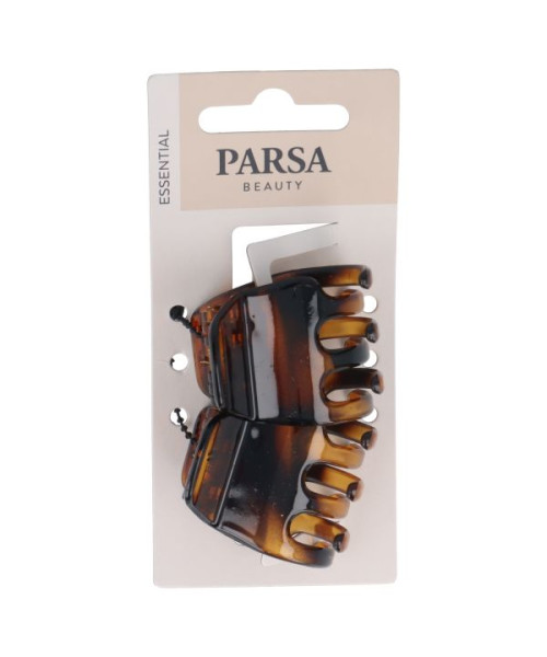 PARSA ESSENTIAL plaukų žnyplės, vidutinio dydžio, blizgi ruda sp., 2 vnt.
