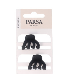 PARSA ESSENTIAL plaukų žnyplės, matinė juoda sp., 2 vnt.