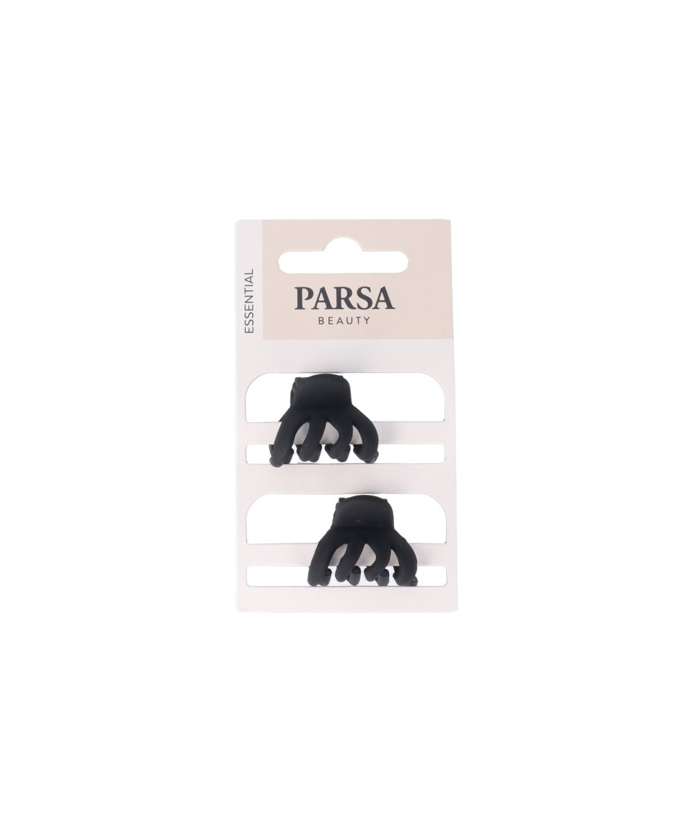 PARSA ESSENTIAL plaukų žnyplės, matinė juoda sp., 2 vnt. PARSA ESSENTIAL plaukų žnyplės, matinė juoda sp., 2 vnt.