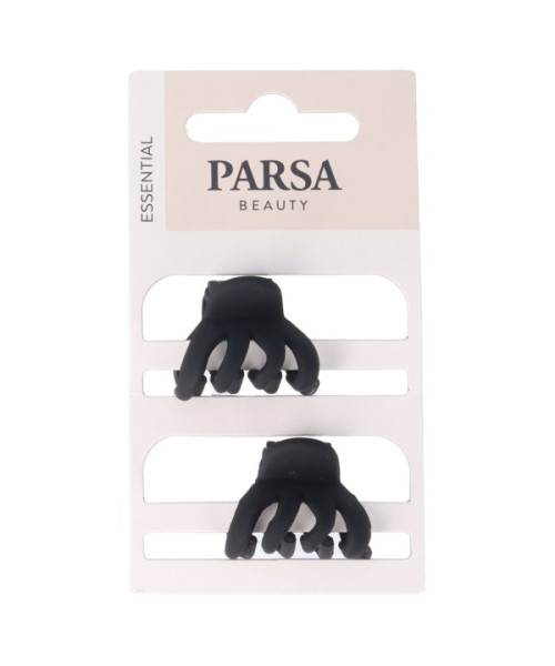 PARSA ESSENTIAL plaukų žnyplės, matinė juoda sp., 2 vnt.
