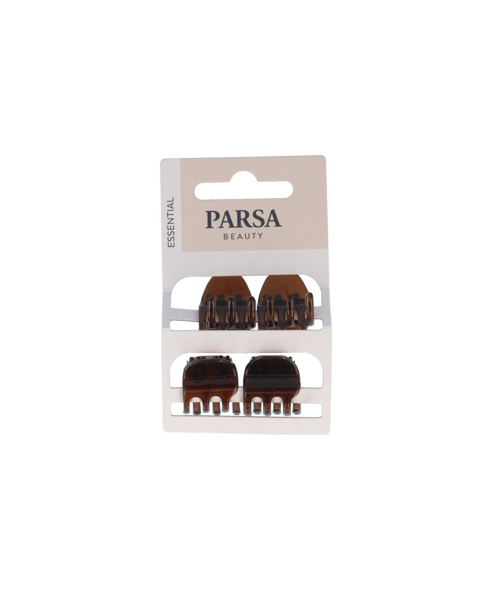 PARSA ESSENTIAL plaukų žnyplės, blizgi ruda sp., 4 vnt. PARSA ESSENTIAL plaukų žnyplės, blizgi ruda sp., 4 vnt.