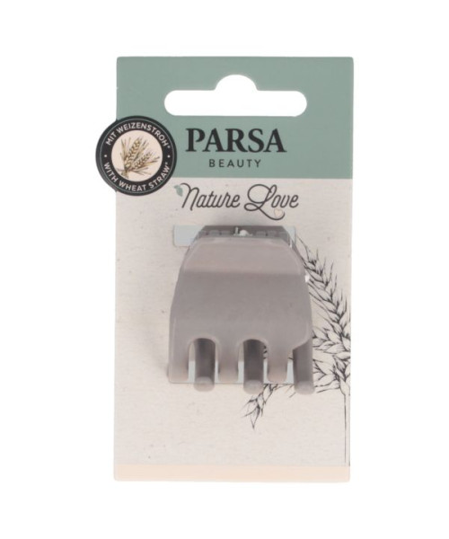 PARSA NATURE LOVE plaukų žnyplės iš kviečių šiaudų, vidutinio dydžio, ruda sp.