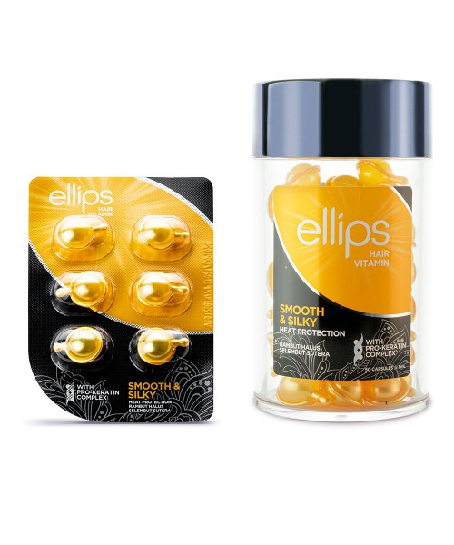 ELLIPS tepami vitaminai drėgmės atstatymui „Smooth & Silky Pro Keratin“
