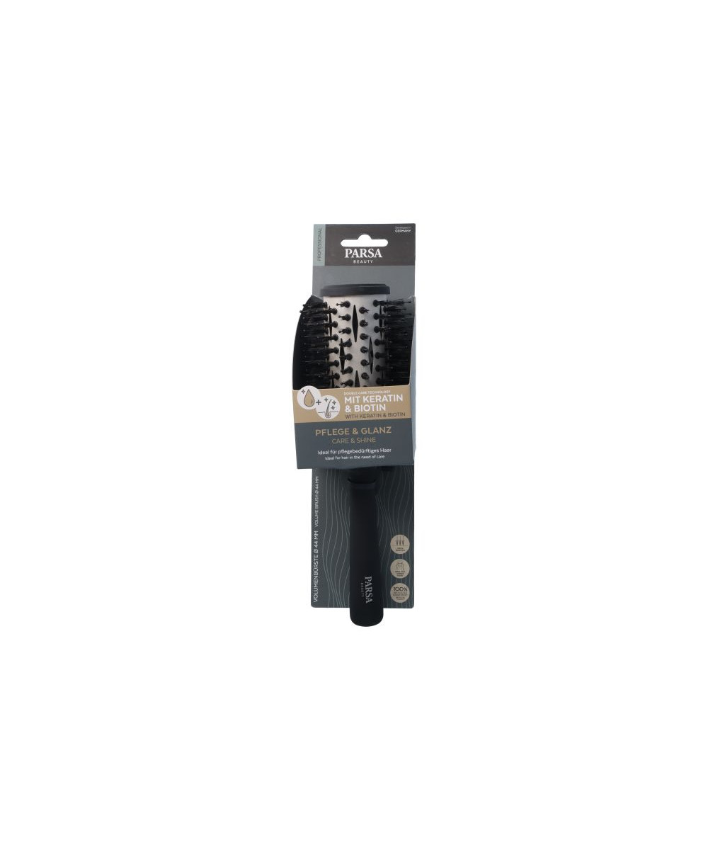 PARSA PROFESSIONAL Keratin Care & Shine apimties suteikiantis džiovinimo šepetys, 44 mm