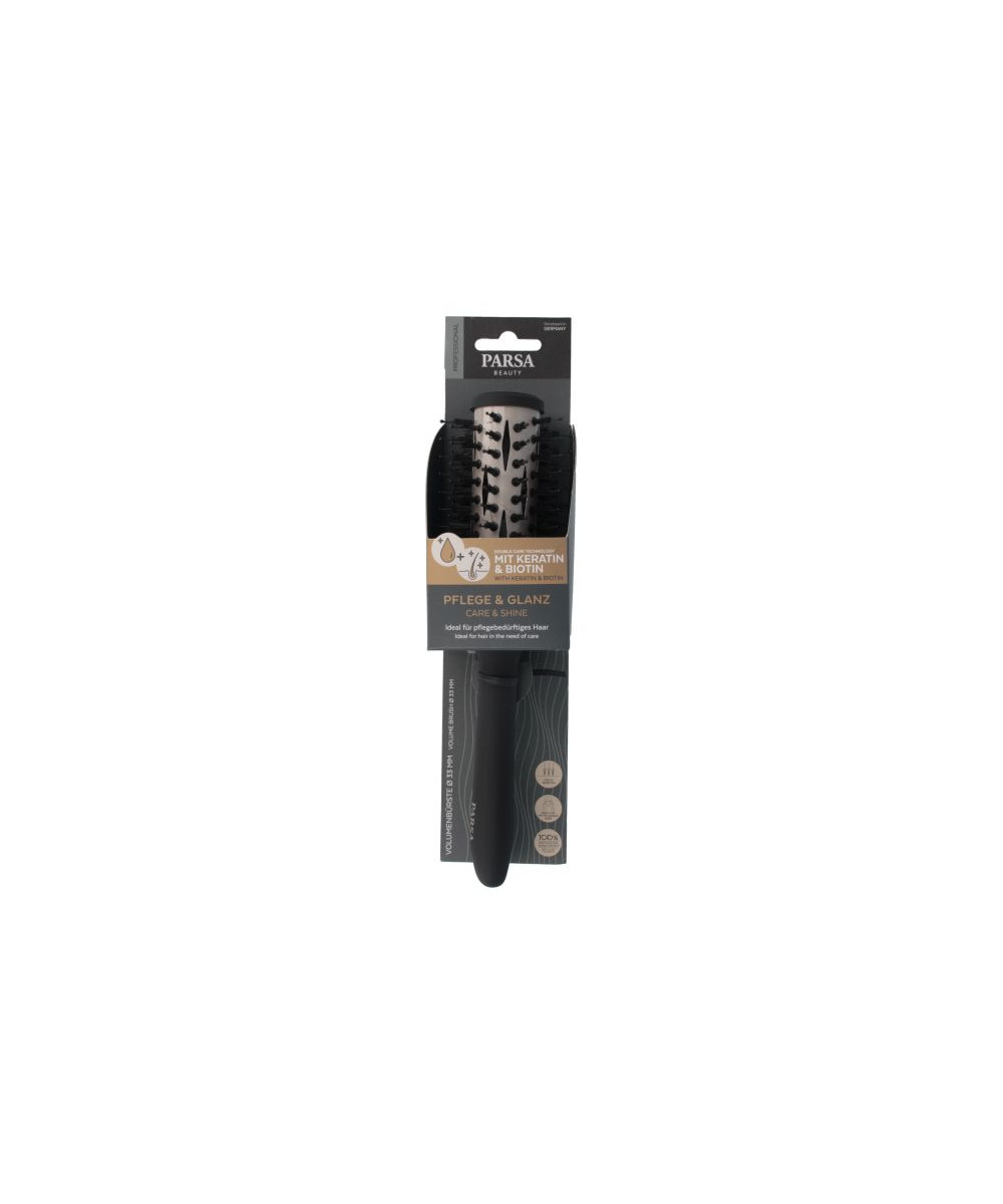 PARSA PROFESSIONAL Keratin Care & Shine apimties suteikiantis džiovinimo šepetys, 33 mm PARSA PROFESSIONAL Keratin Care & Shine apimties suteikiantis džiovinimo šepetys, 33 mm