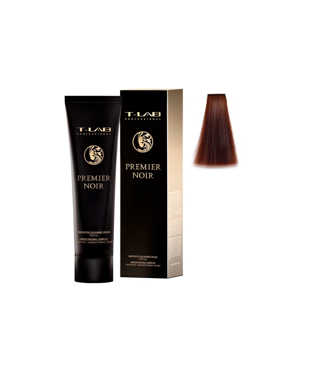 T-LAB Premier Noir plaukų dažų kremas 6.42 Dark Copper Iridescent Blonde