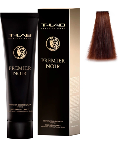 T-LAB Premier Noir plaukų dažų kremas 6.42 Dark Copper Iridescent Blonde